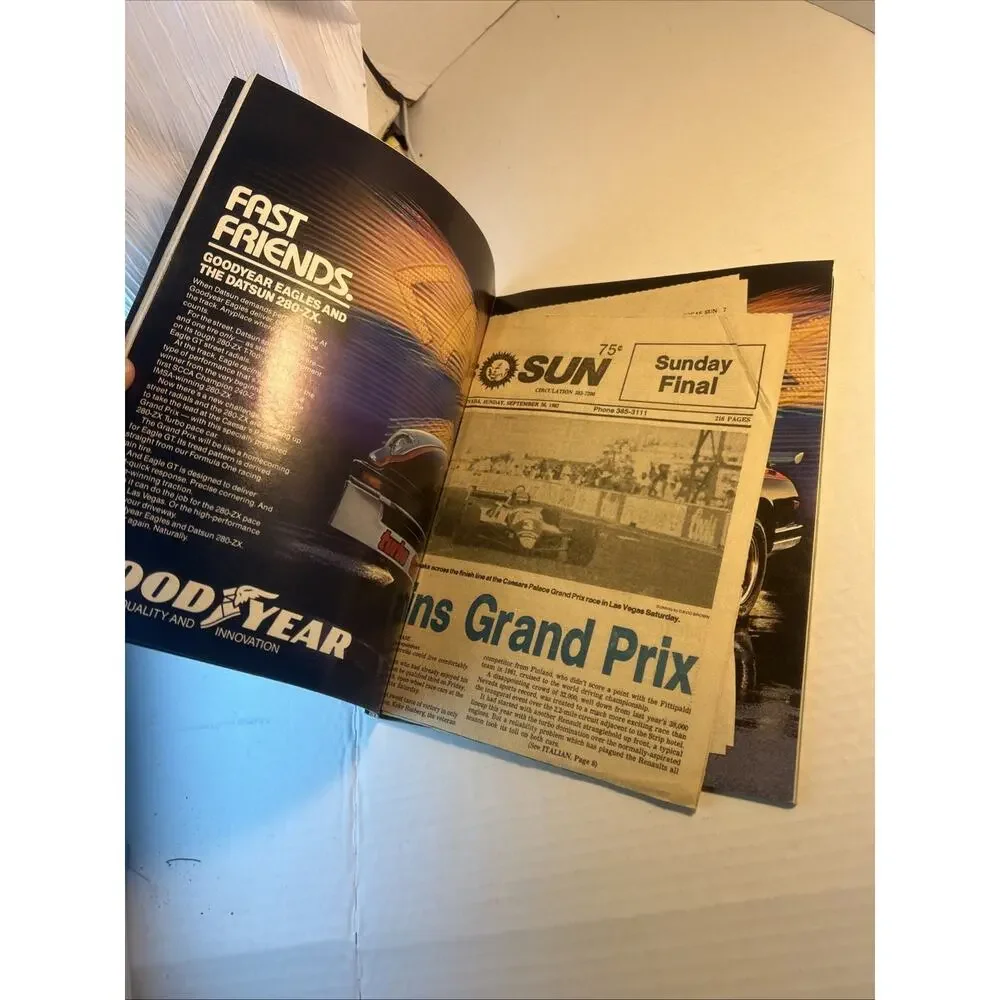 Metal Sign - 1982 Caesars Palace Parking Lot Racing Program - 10x14 inches